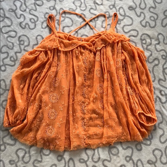 Anthropologie Floreat Embroidered Off The Shoulder Top - Picture 5 of 10